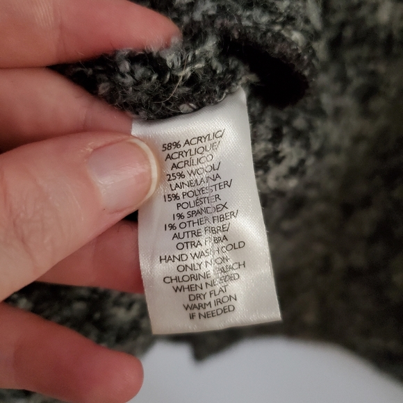 🌹 LOFT Heavy Grey Knit Open Cardigan - Picture 9 of 9